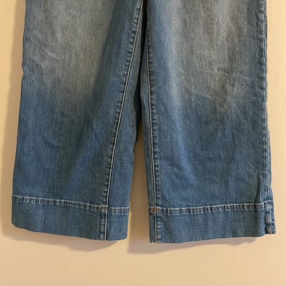 Madewell Wide Leg Crop Jeans High Rise High Waisted Light Wash Blue 29 - Picture 6 of 10